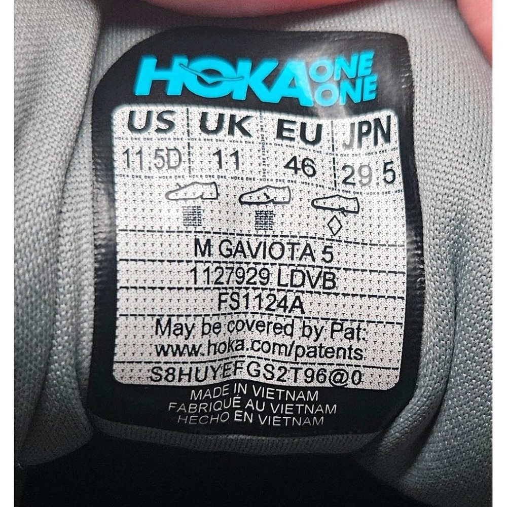 Hoka Gaviota 5 Mens Running Shoes Sneakers Gray Size 11.5 D Comfort Performance - Picture 11 of 11